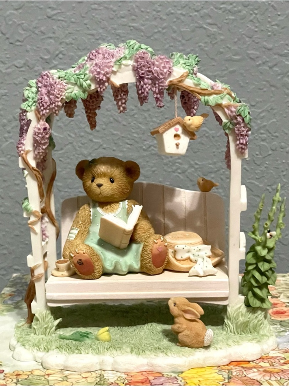 Cherished Teddies Figurine Genevieve #CT024 2002 Members Only Exclusive Garden